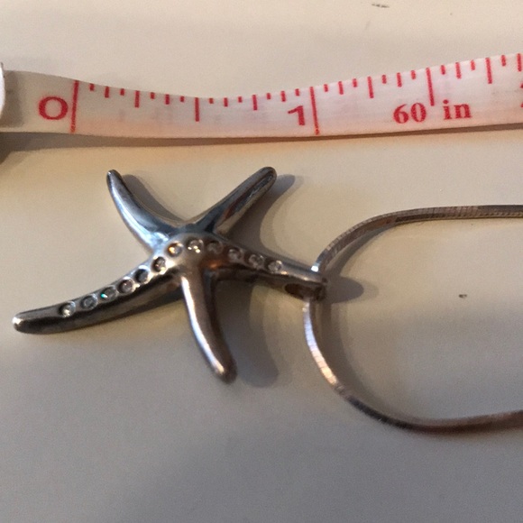 Starfish silver pendant with silver chain - Picture 6 of 6